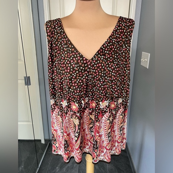 Vintage Talbots Pure Silk Floral Paisley Sleeveless Tank Top - Picture 1 of 8